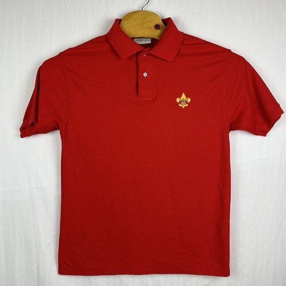 Great American Polo‎ Red Short Sleeve Size Large Made in USA - Picture 2 of 6